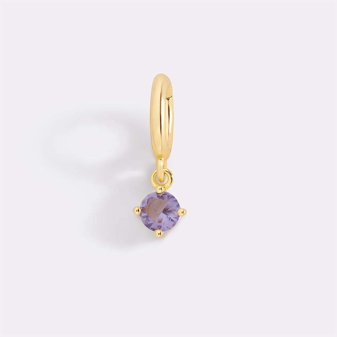 Charm con Pietra di Nascita Essenziale 4 mm