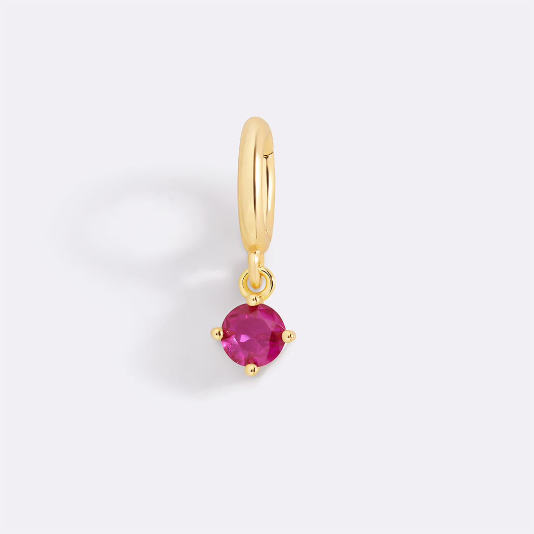 Charm con Pietra di Nascita Essenziale 4 mm