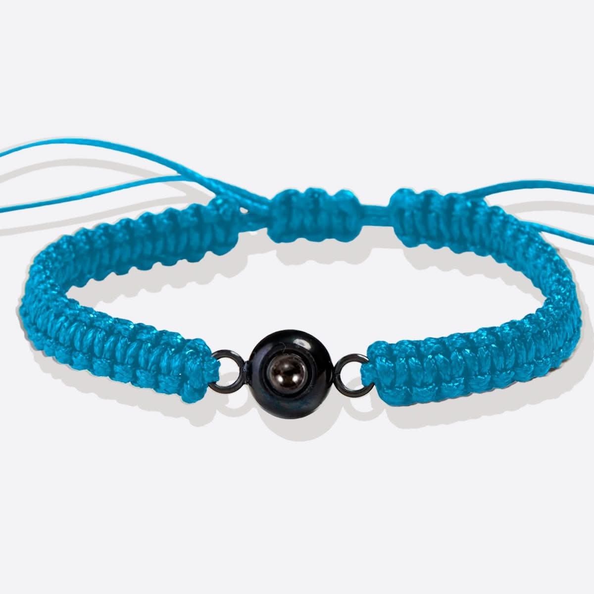 Personalized braided bracelet with photo