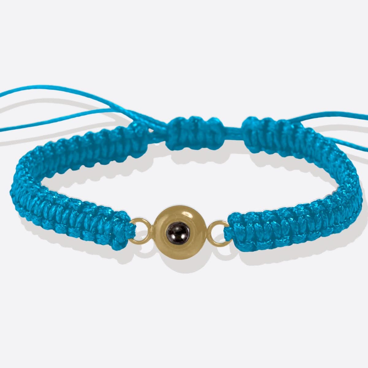 Personalized braided bracelet with photo