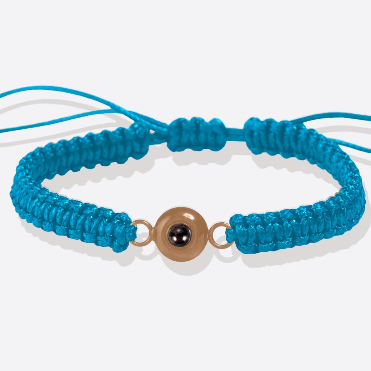 Personalized braided bracelet with photo