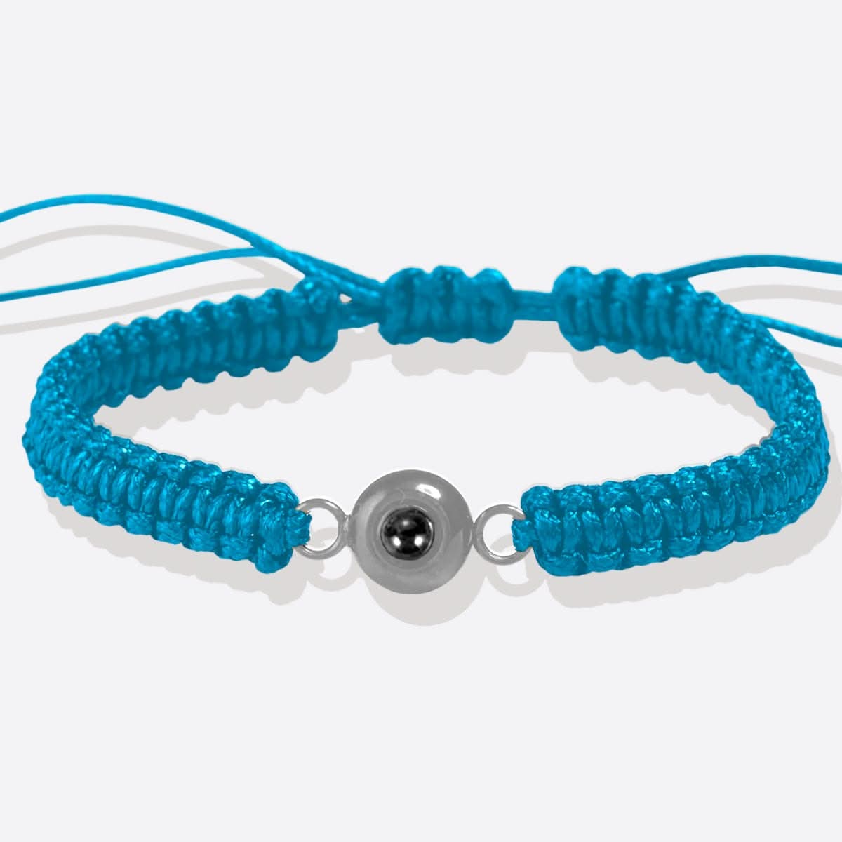 Personalized braided bracelet with photo