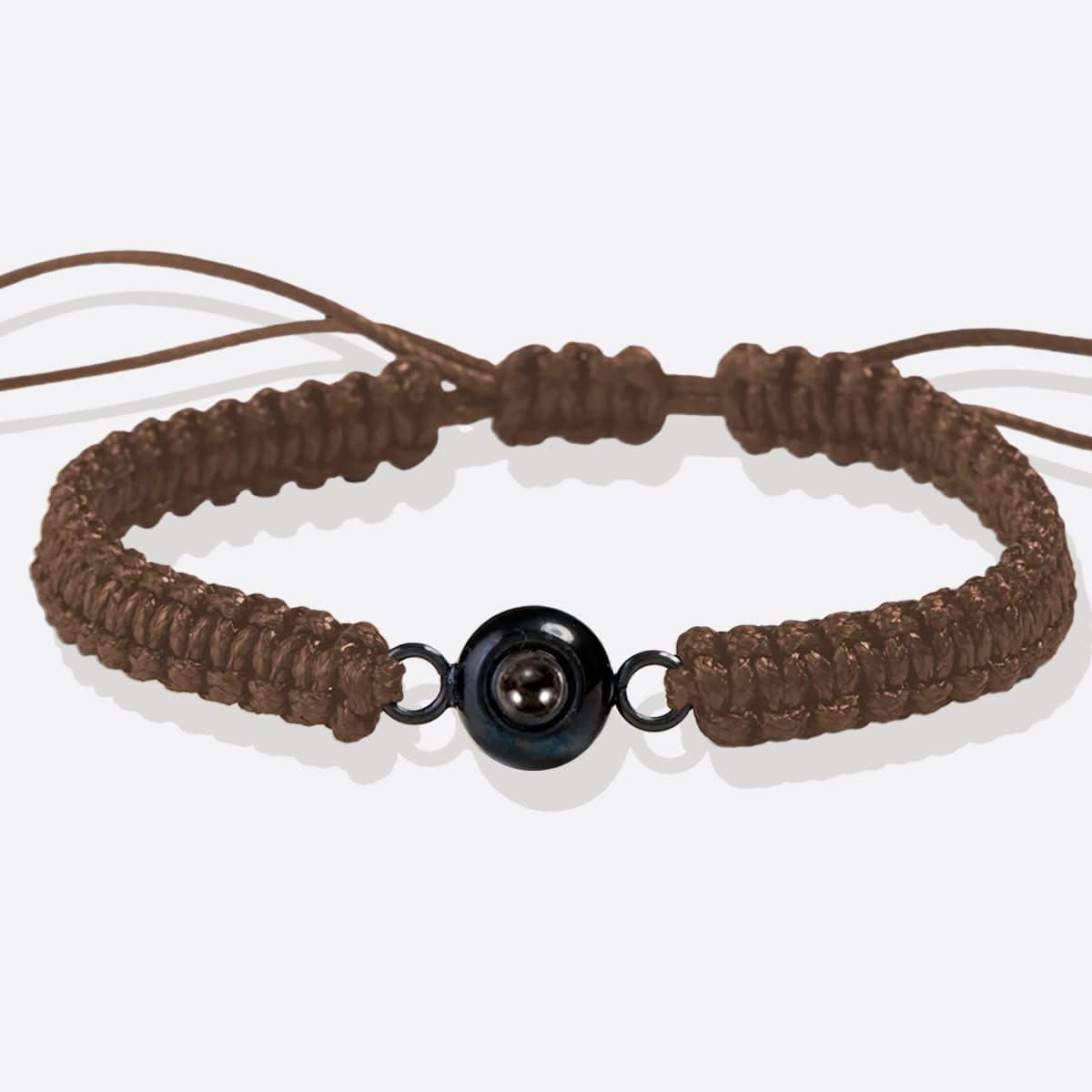 Personalized braided bracelet with photo
