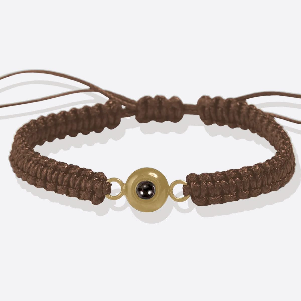 Personalized braided bracelet with photo