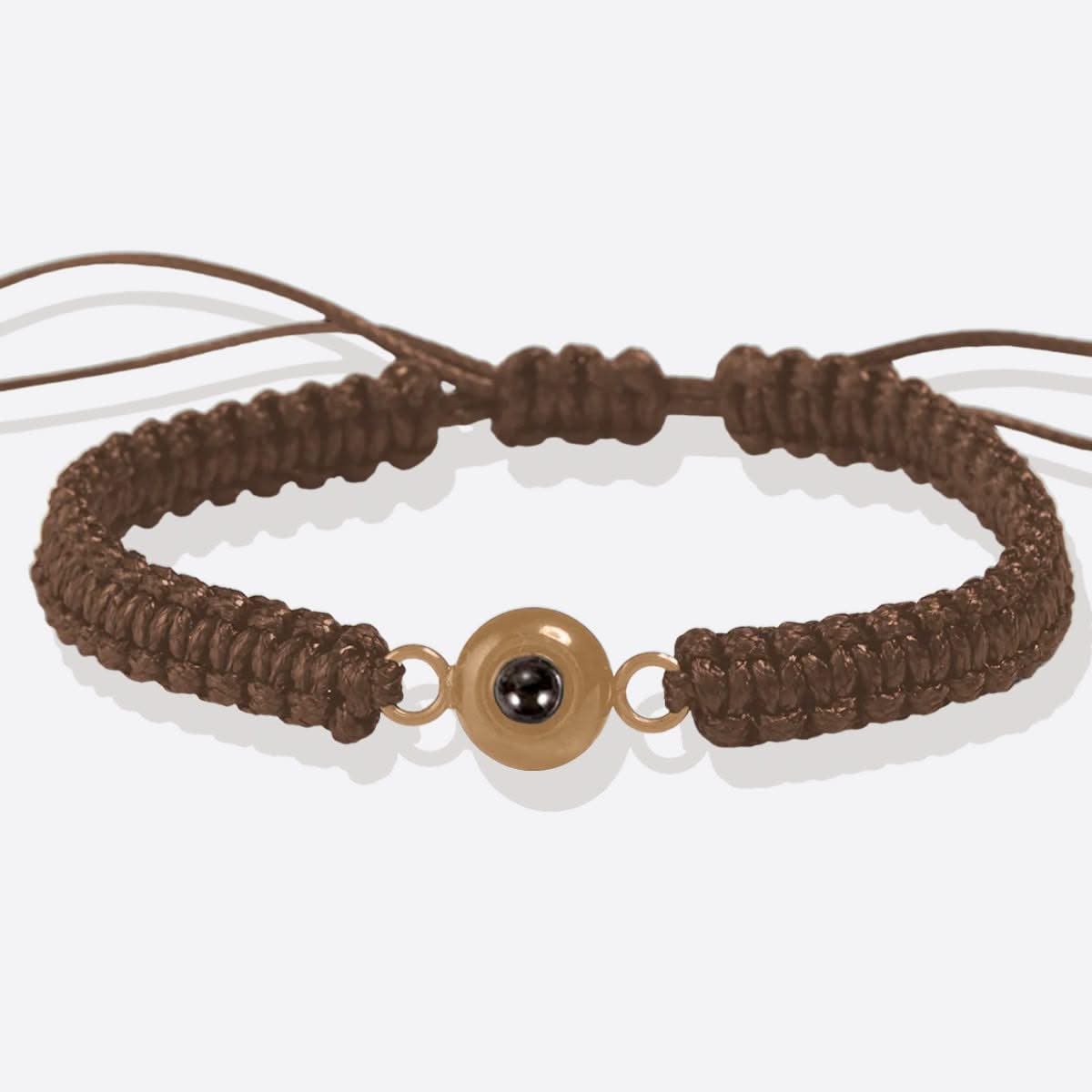 Personalized braided bracelet with photo
