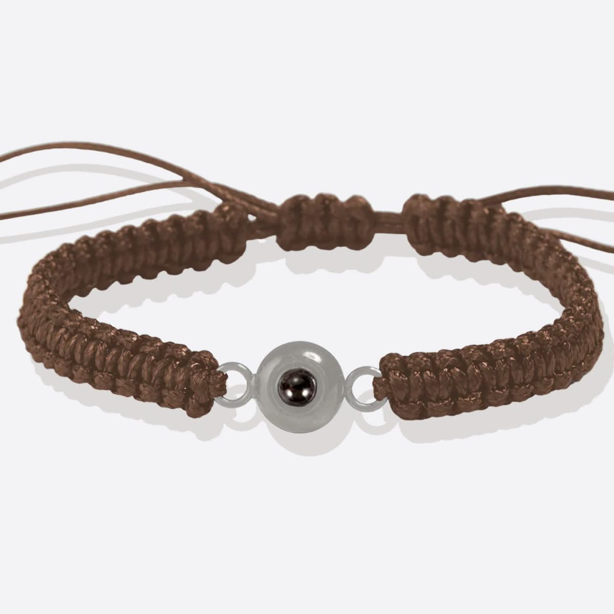 Personalized braided bracelet with photo
