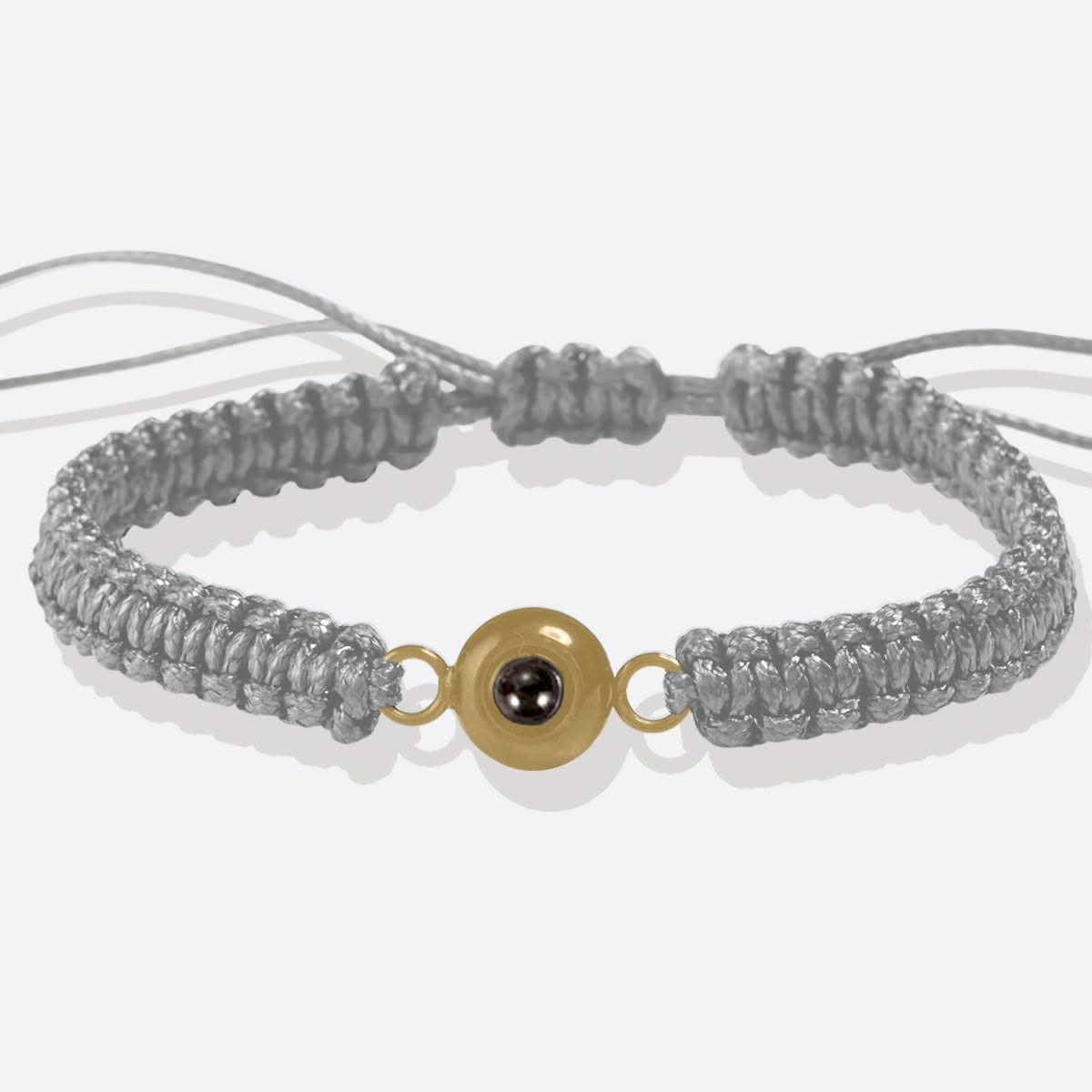 Personalized braided bracelet with photo