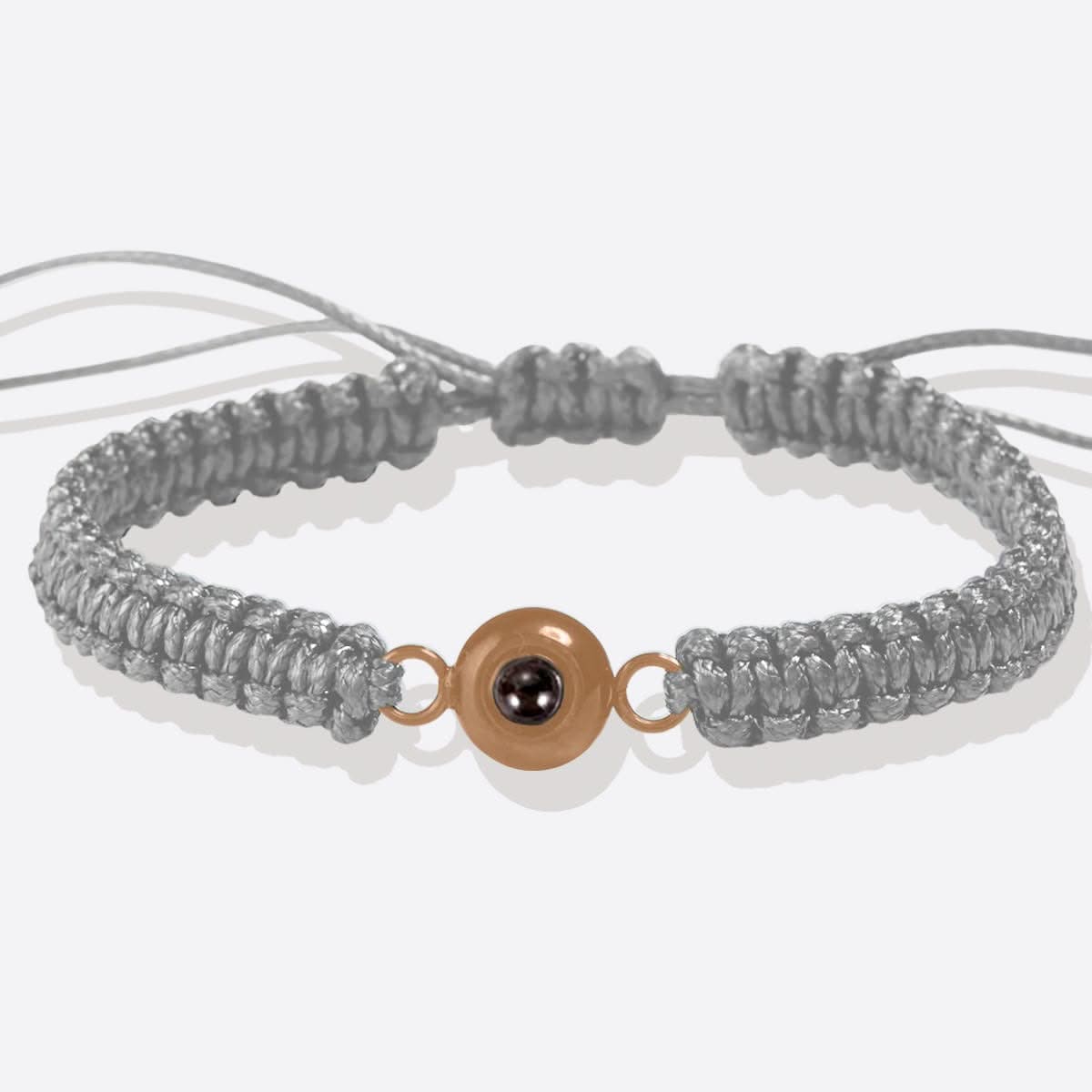 Personalized braided bracelet with photo