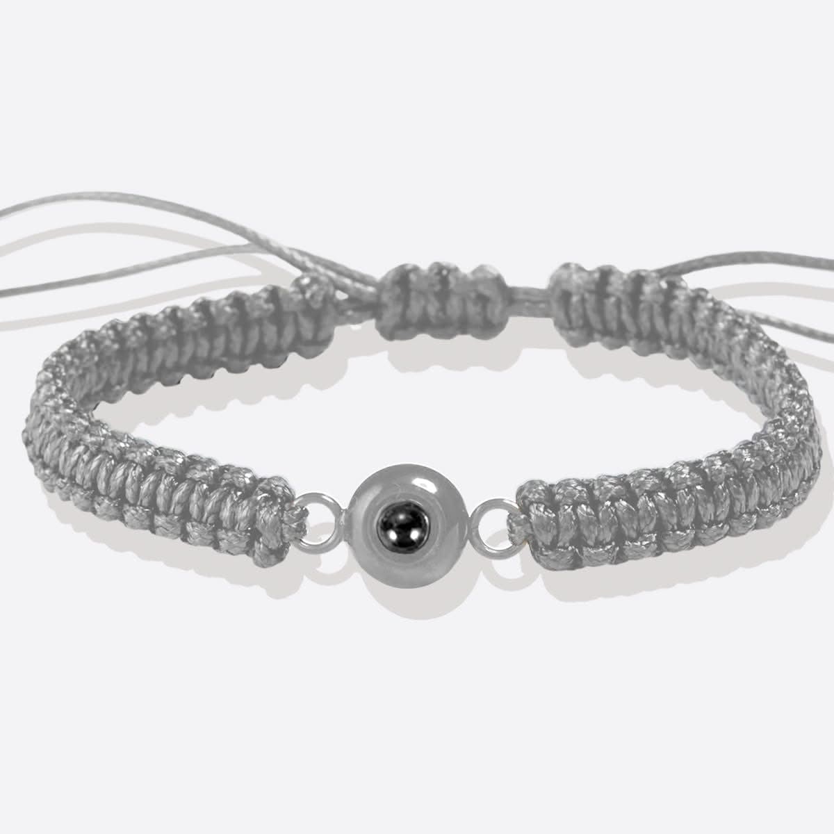 Personalized braided bracelet with photo