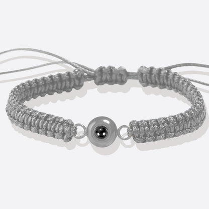 Bracciale intrecciato personalizzato con foto