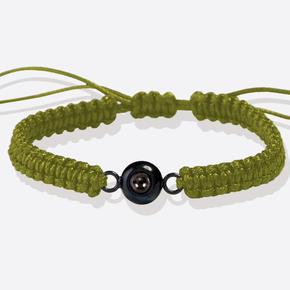 Personalized braided bracelet with photo