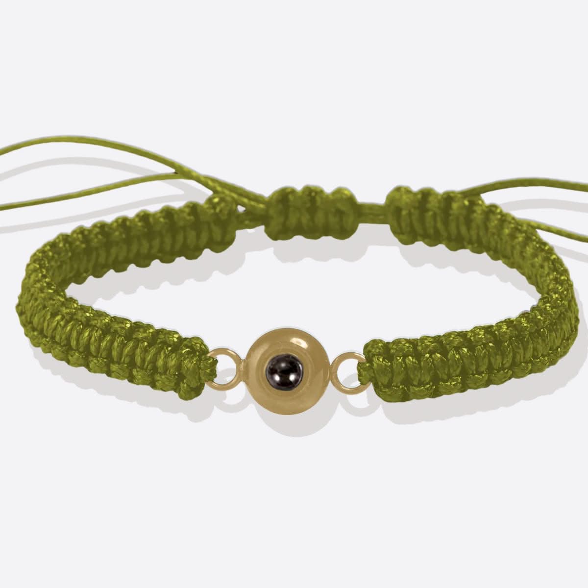 Personalized braided bracelet with photo