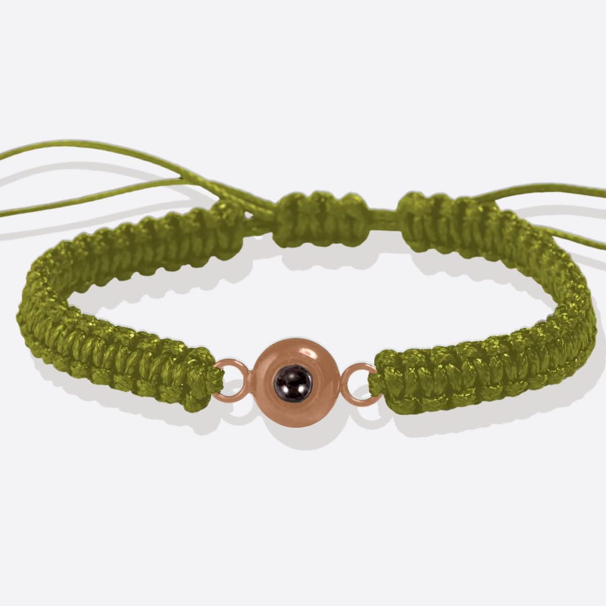 Personalized braided bracelet with photo
