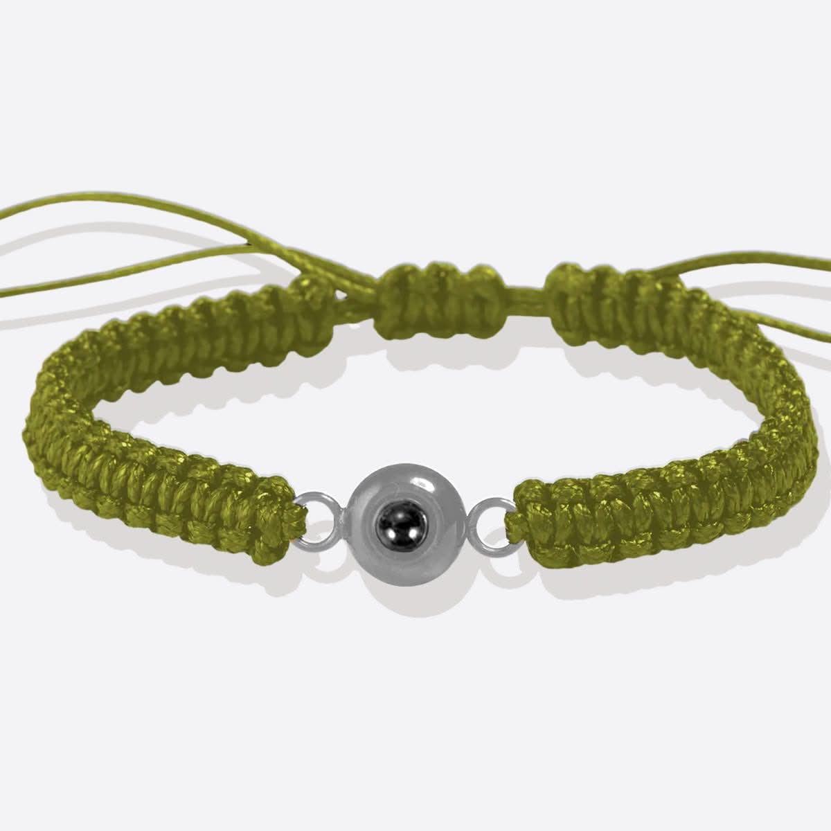 Personalized braided bracelet with photo