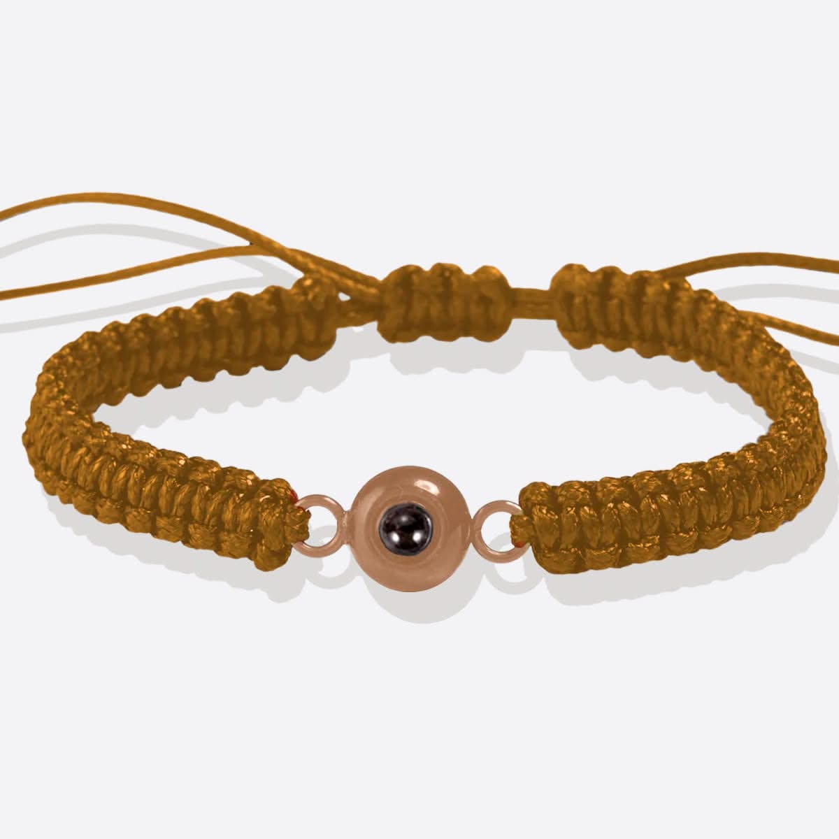 Personalized braided bracelet with photo