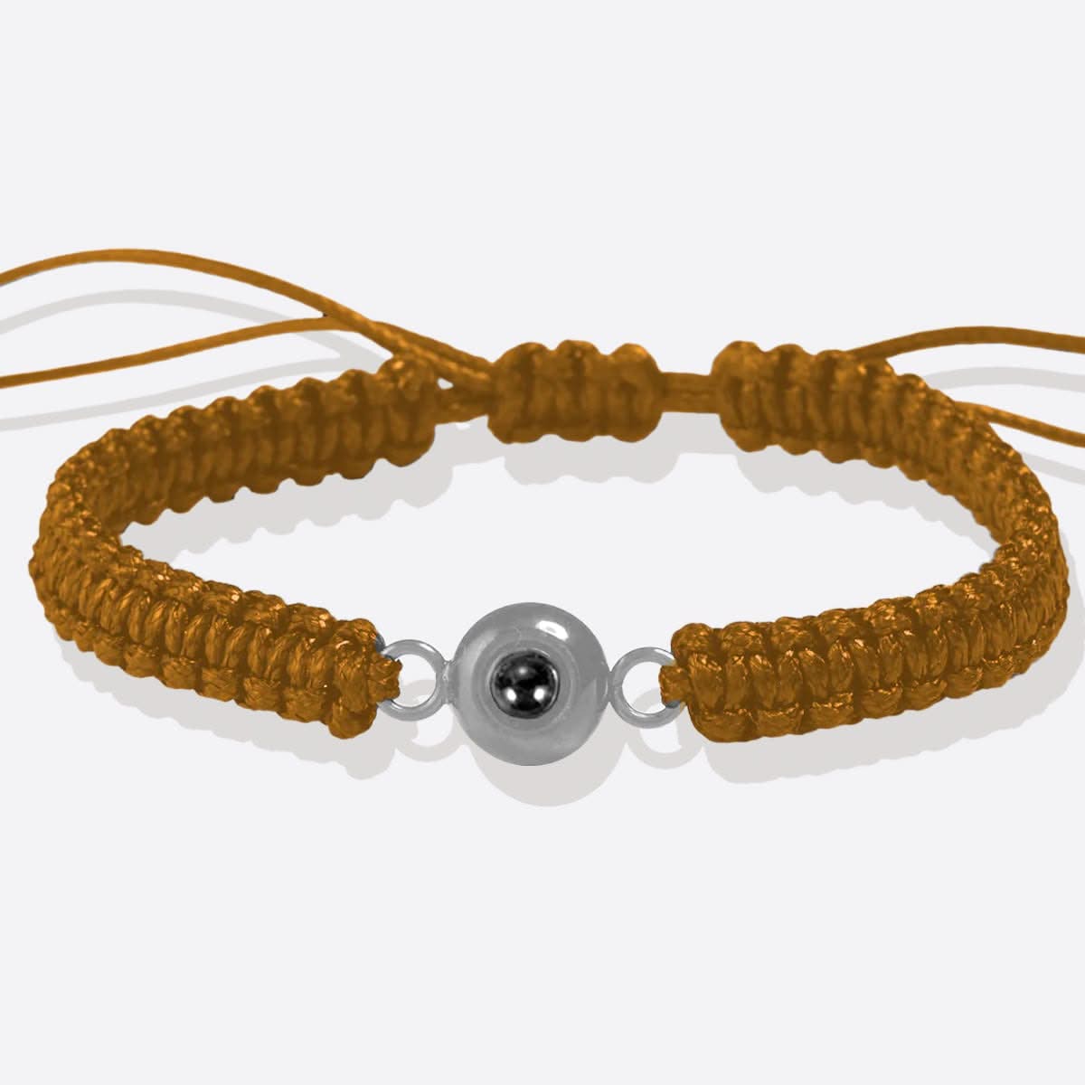 Personalized braided bracelet with photo