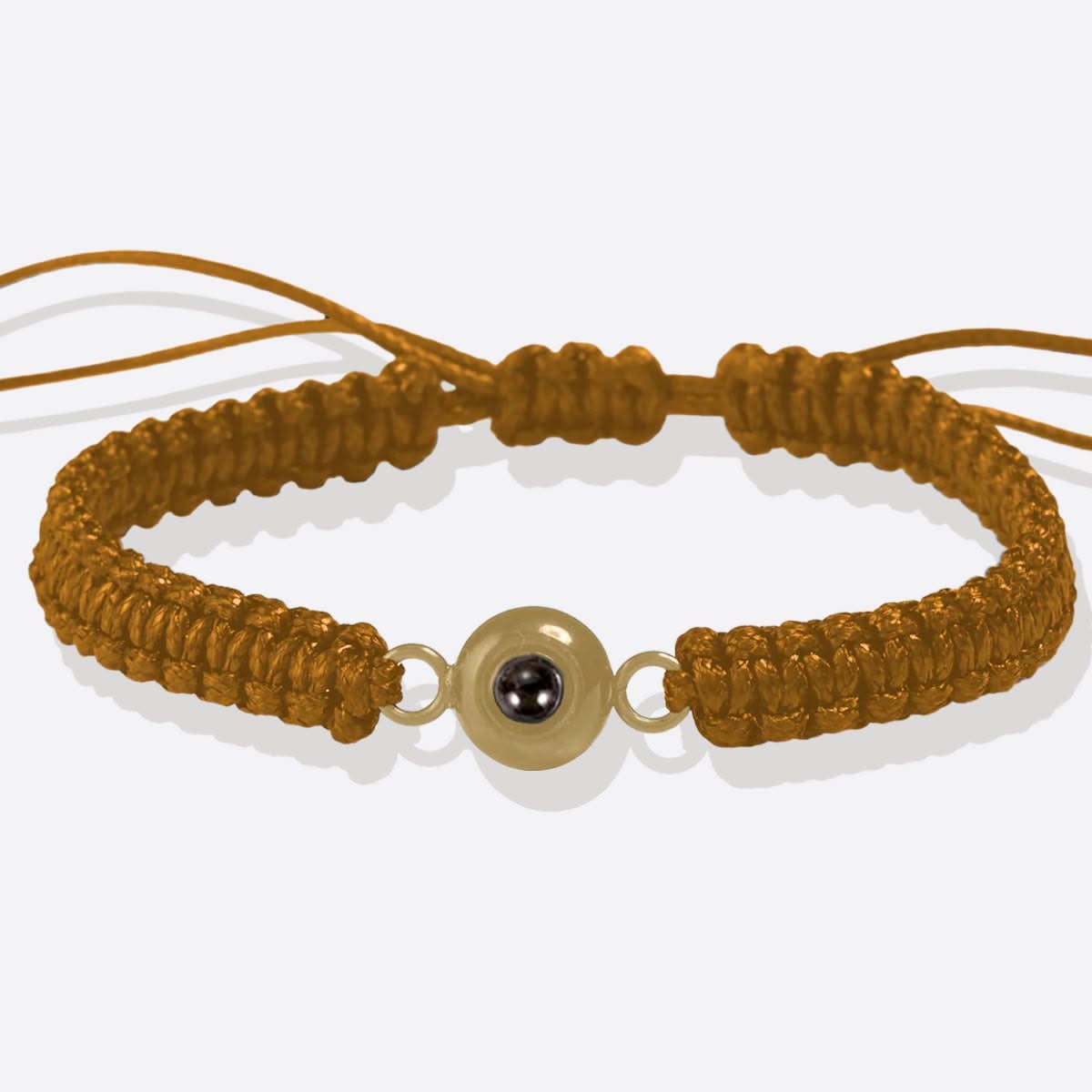 Personalized braided bracelet with photo