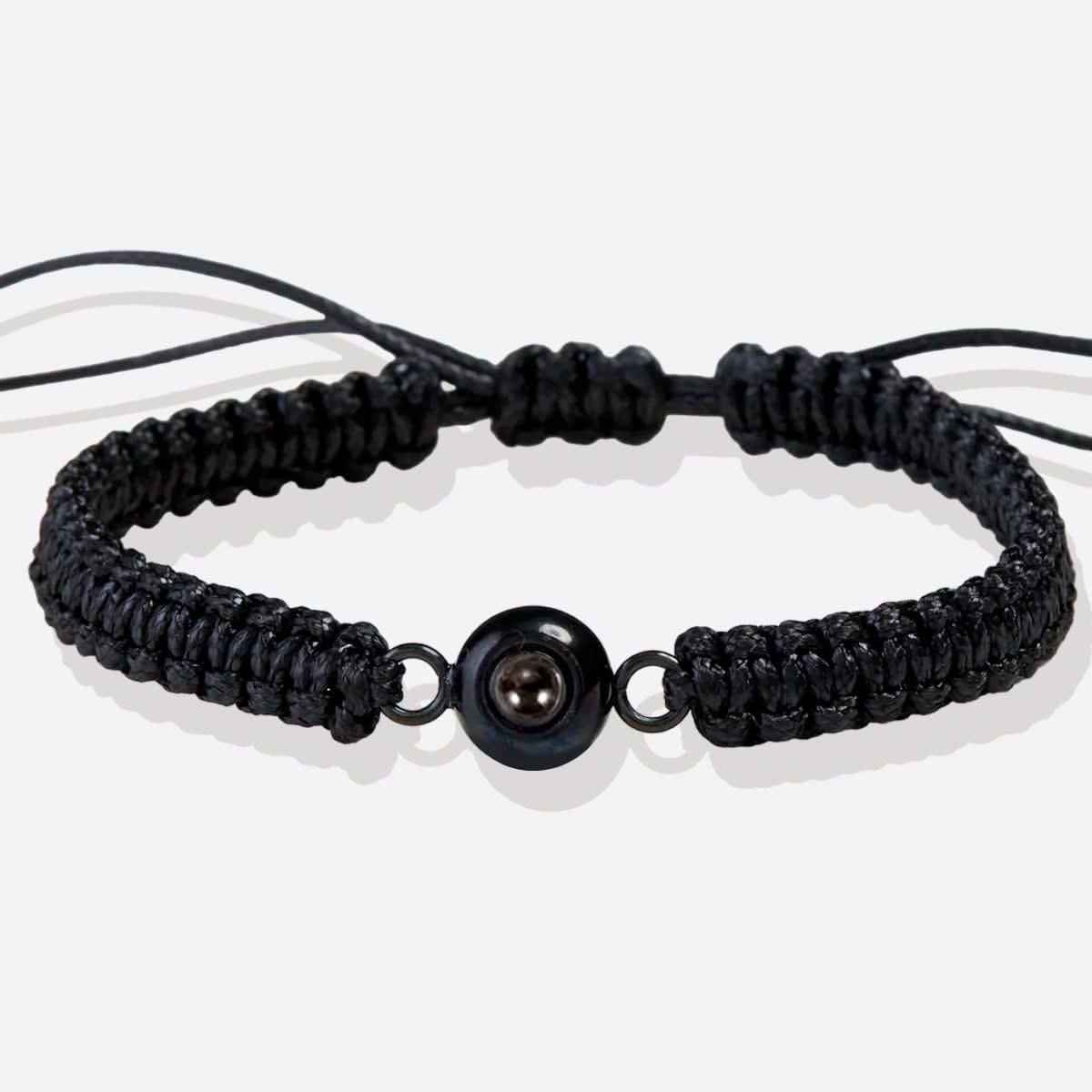 Personalized braided bracelet with photo