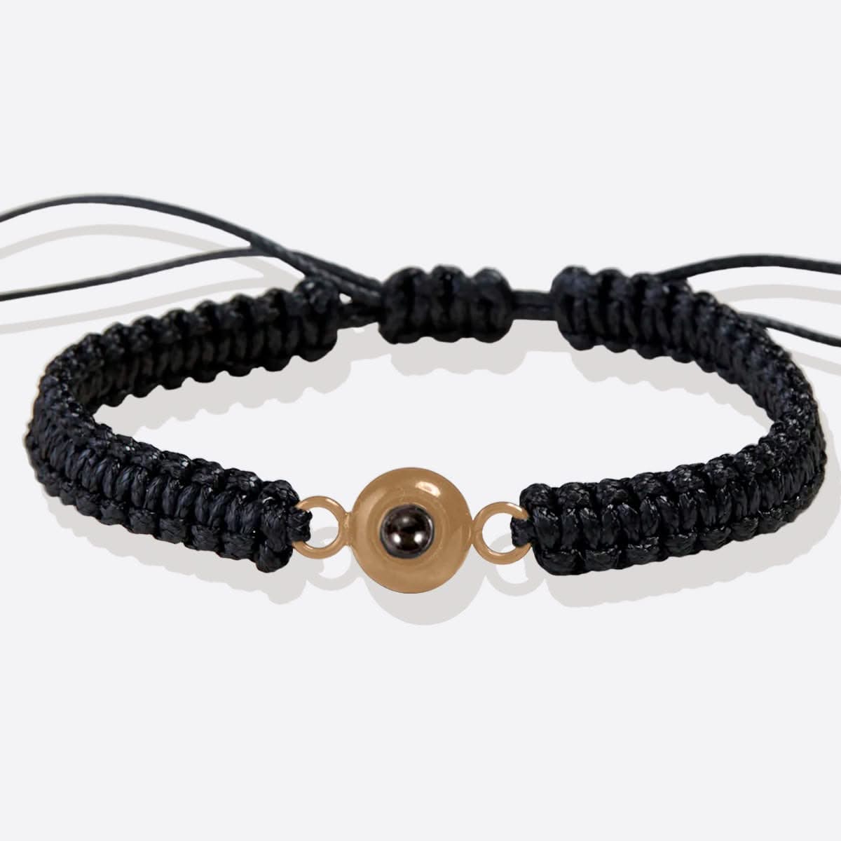 Personalized braided bracelet with photo