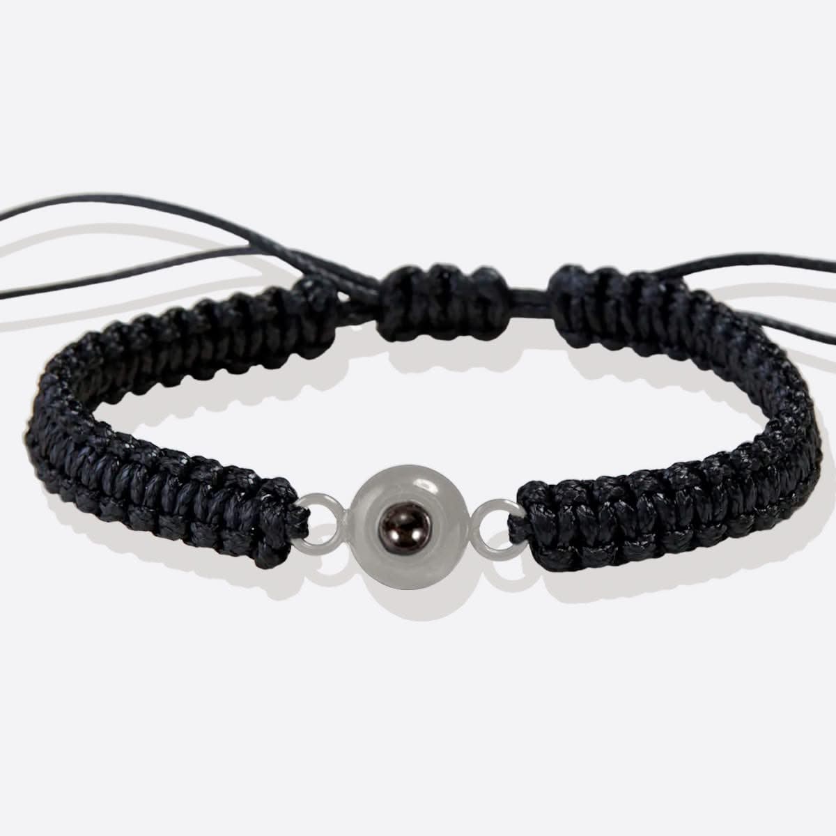 Personalized braided bracelet with photo