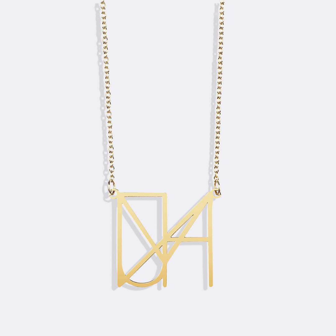 Collana con nome monogramma minimalista