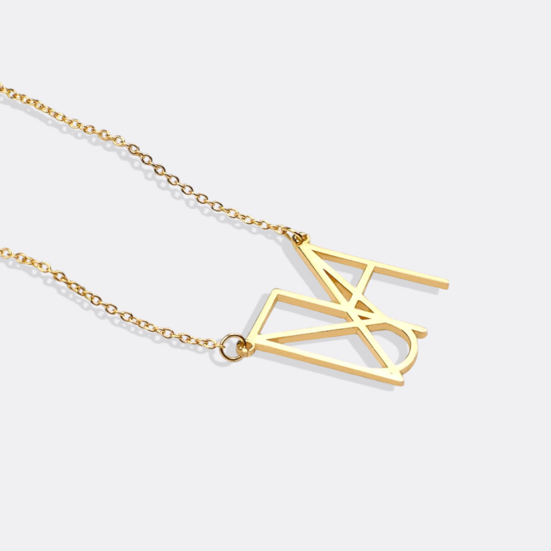 Collana con nome monogramma minimalista