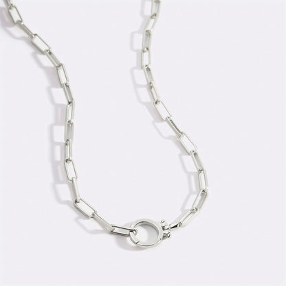 Collana Paperclip Menta PJULAN