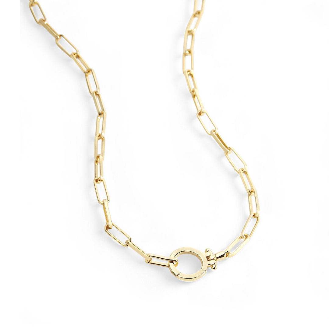 Collana Paperclip Menta PJULAN