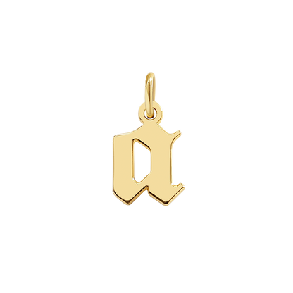 Charm con lettera in stile Old English