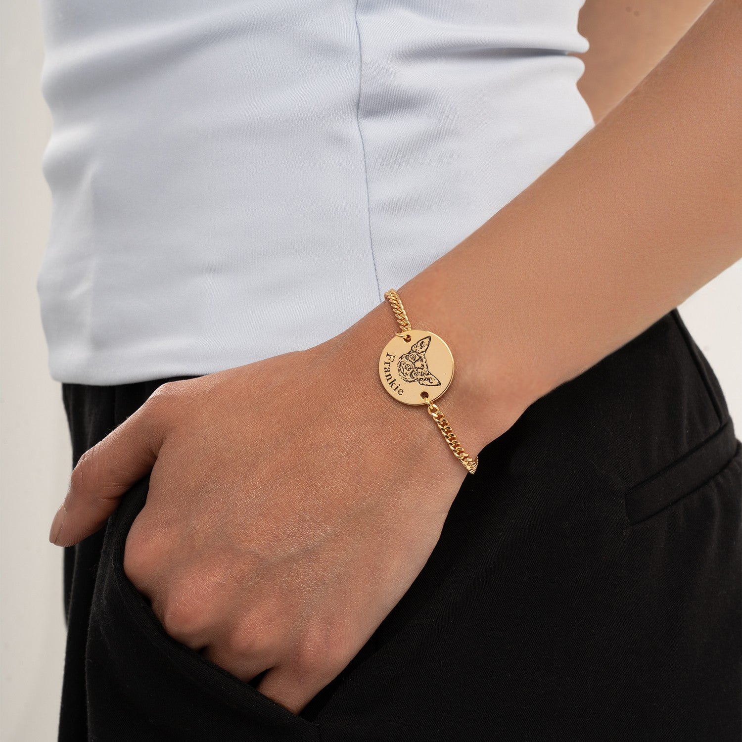 Bracciale con faccia di animale domestico