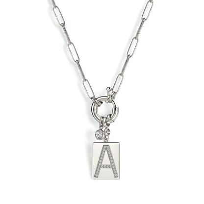 Collana con ciondolo iniziale e catena a graffetta