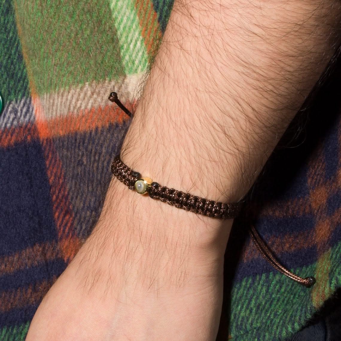 Personalized braided bracelet with photo