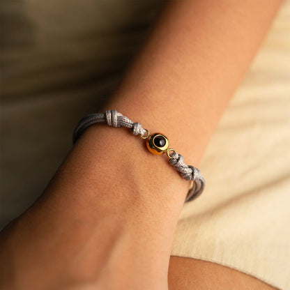 Bracciale con foto e la tua foto - nodo del marinaio