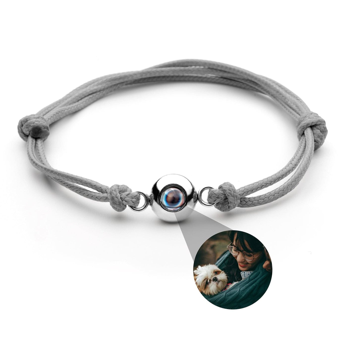 Bracciale con foto e la tua foto - nodo del marinaio