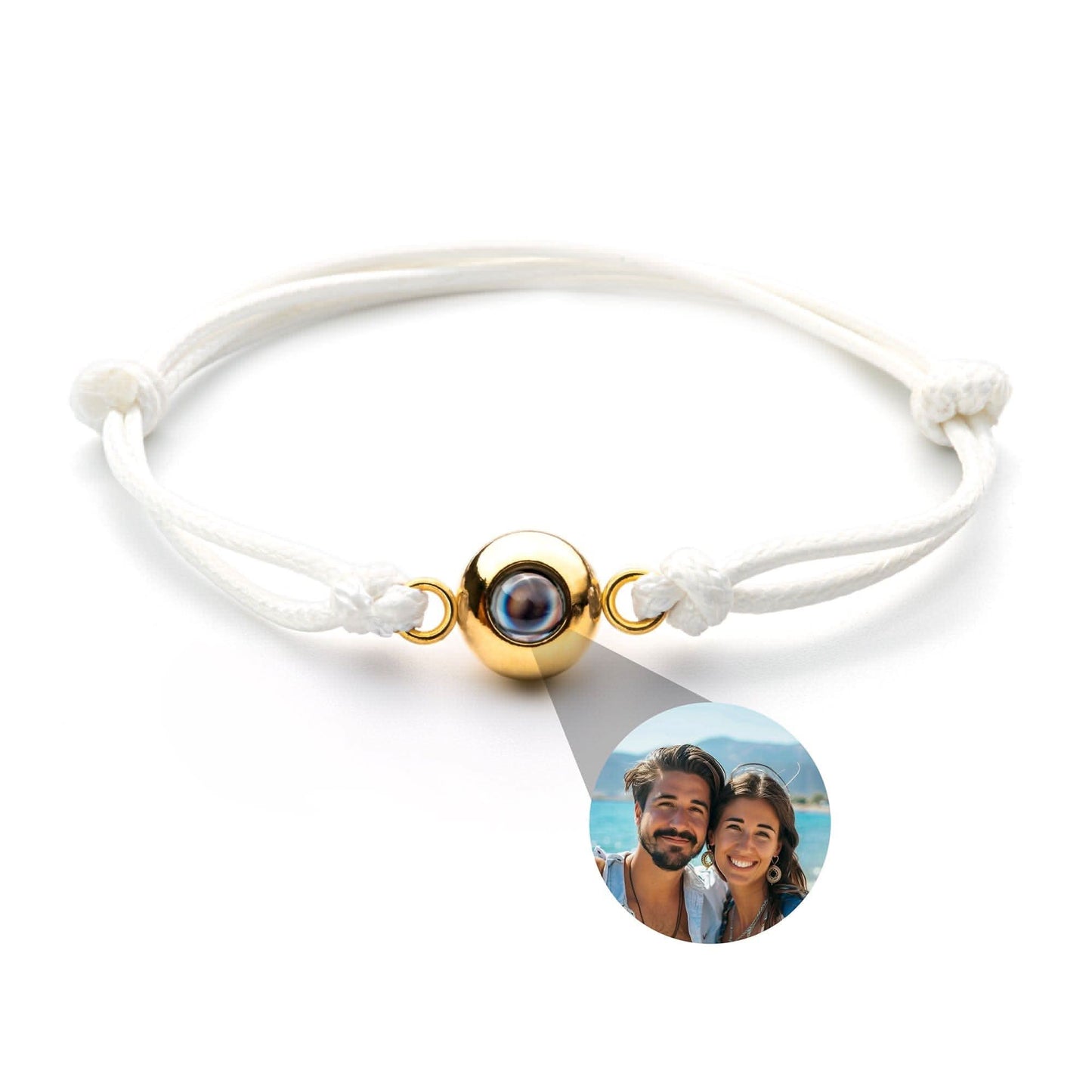 Bracciale con foto e la tua foto - nodo del marinaio
