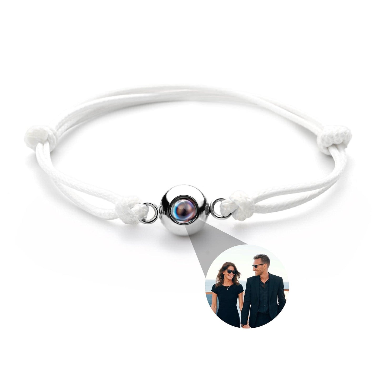 Bracciale con foto e la tua foto - nodo del marinaio