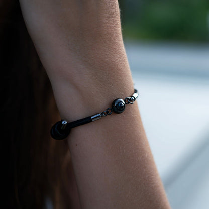 Bracciale con foto con la tua foto - pelle