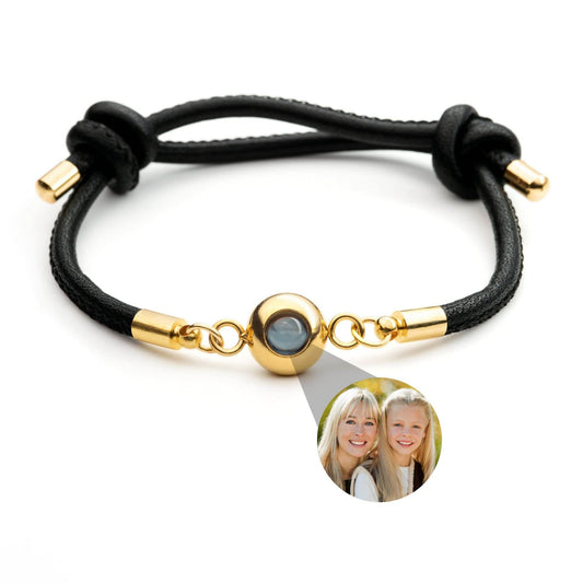 Bracciale con foto con la tua foto - pelle