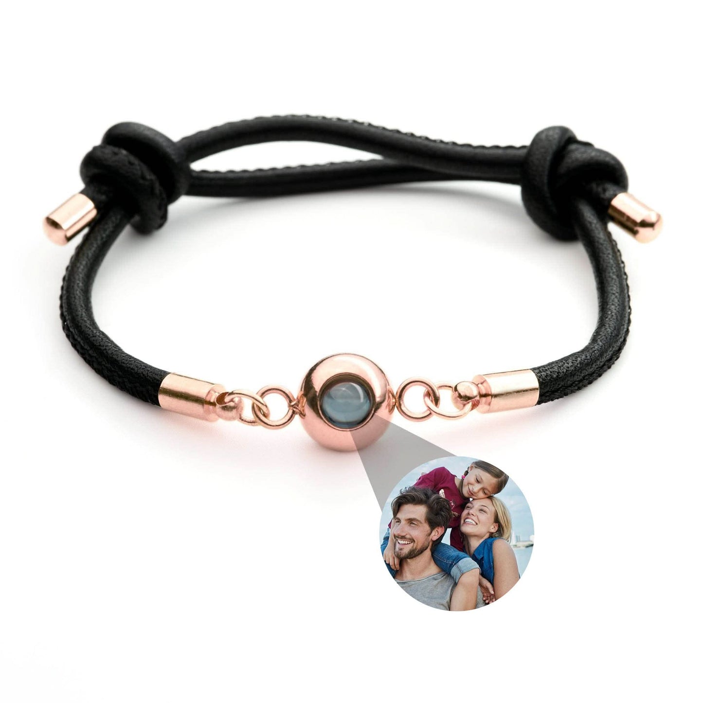 Bracciale con foto con la tua foto - pelle