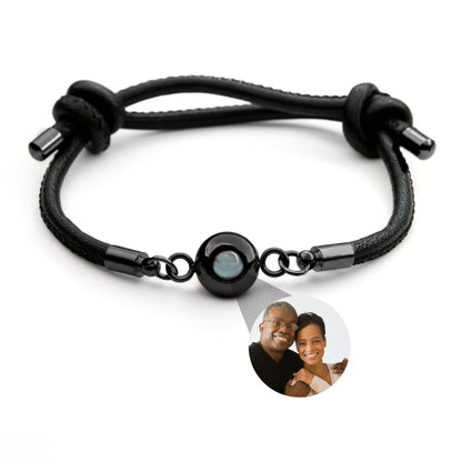 Bracciale con foto con la tua foto - pelle