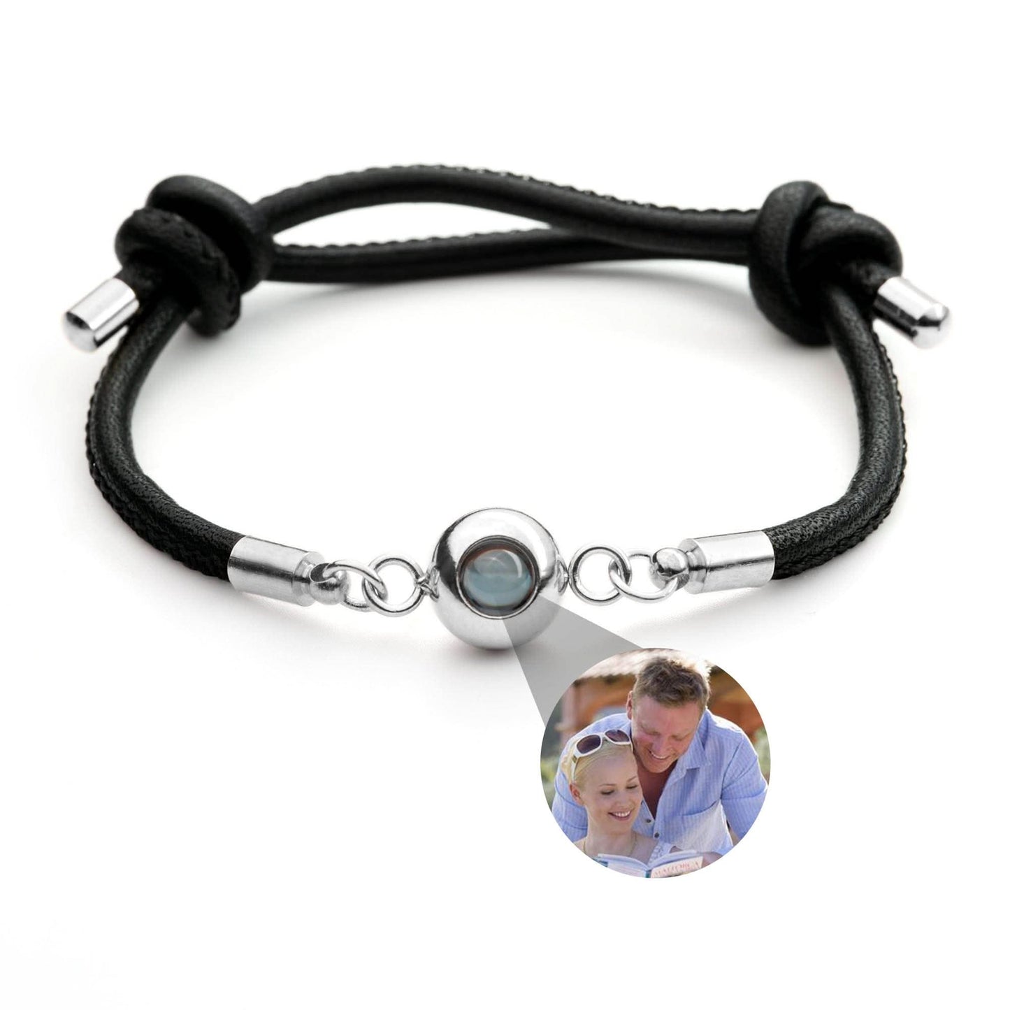 Bracciale con foto con la tua foto - pelle