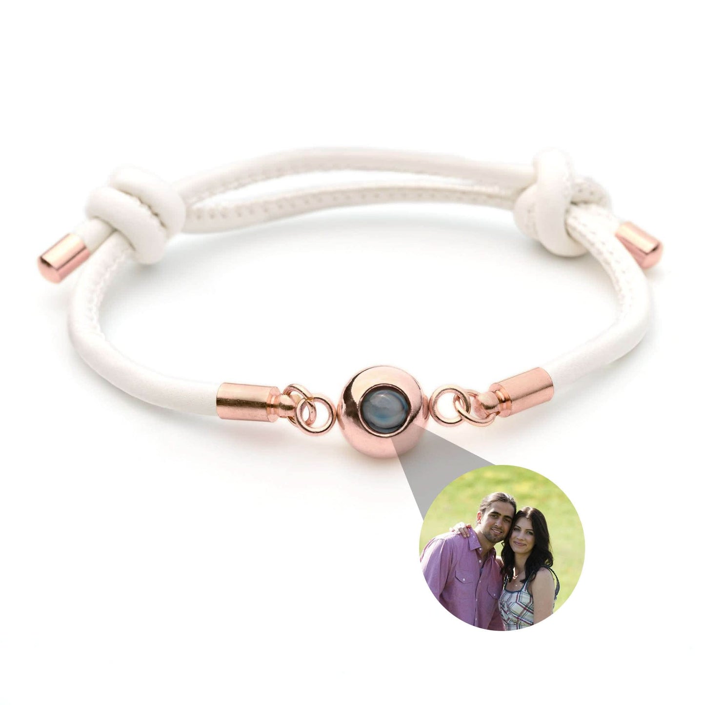Bracciale con foto con la tua foto - pelle