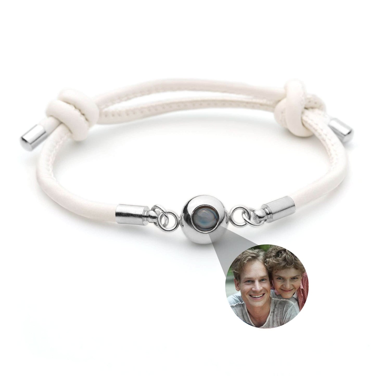Bracciale con foto con la tua foto - pelle