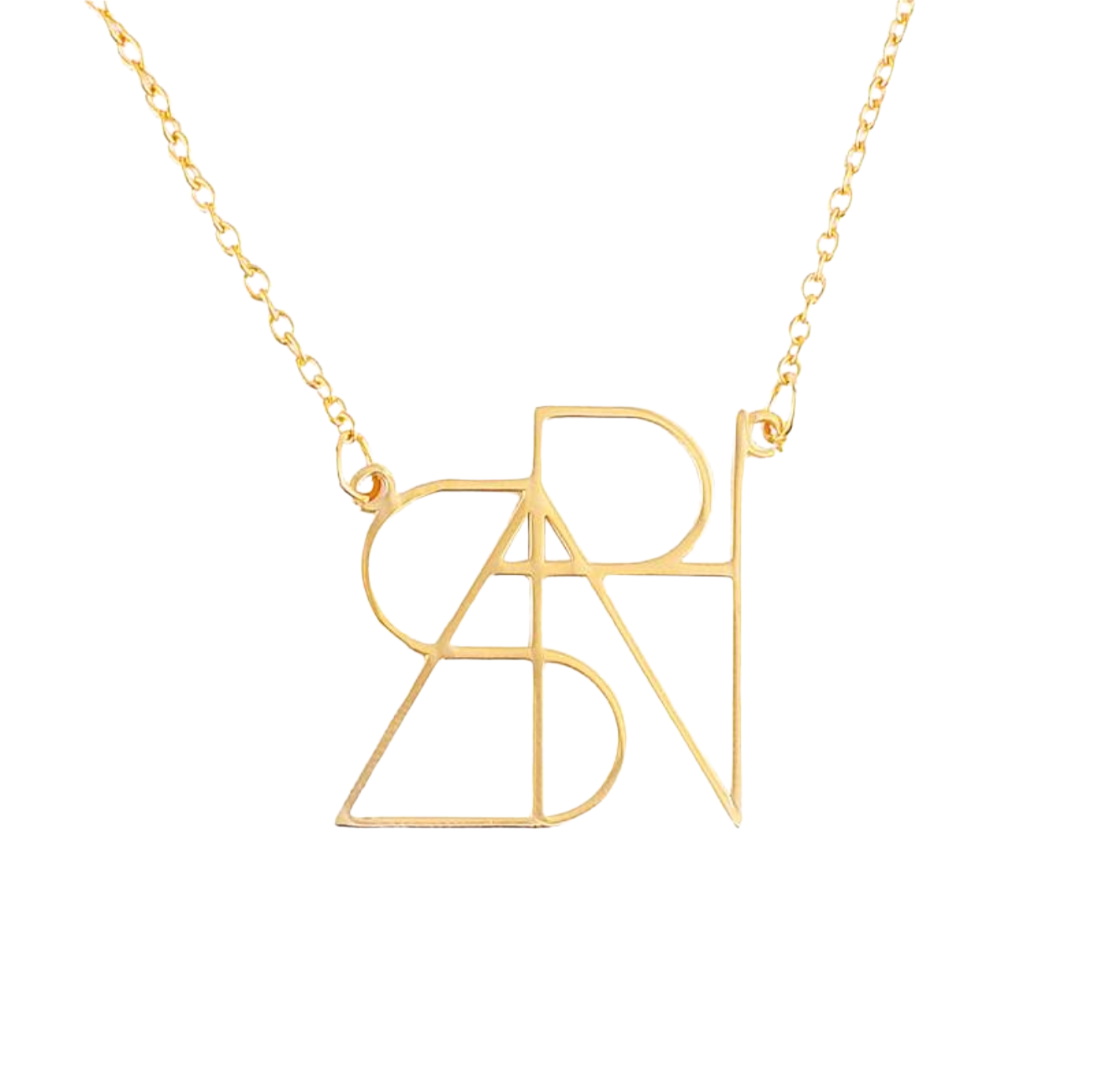 Collana con nome monogramma minimalista