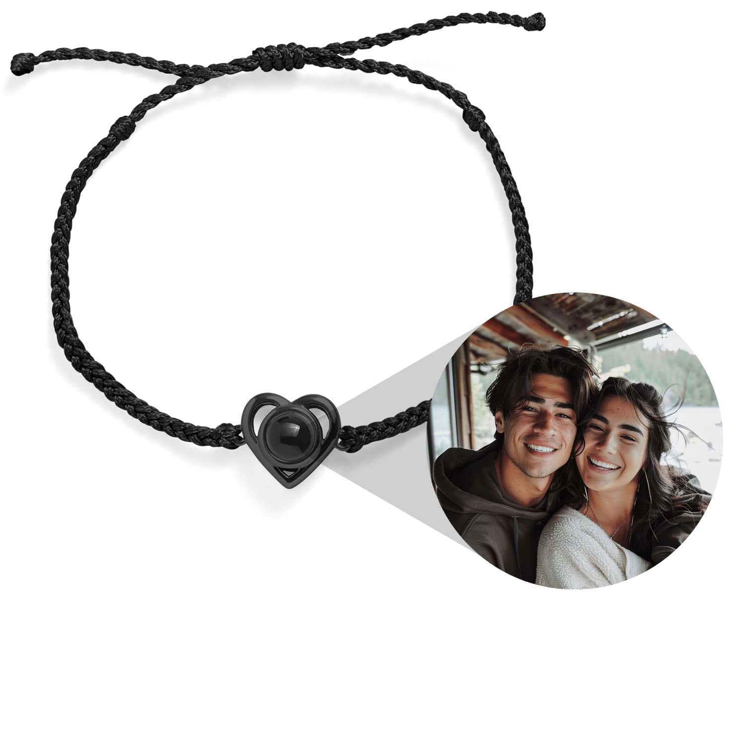 Braccialetto personalizzato con foto a forma di cuore