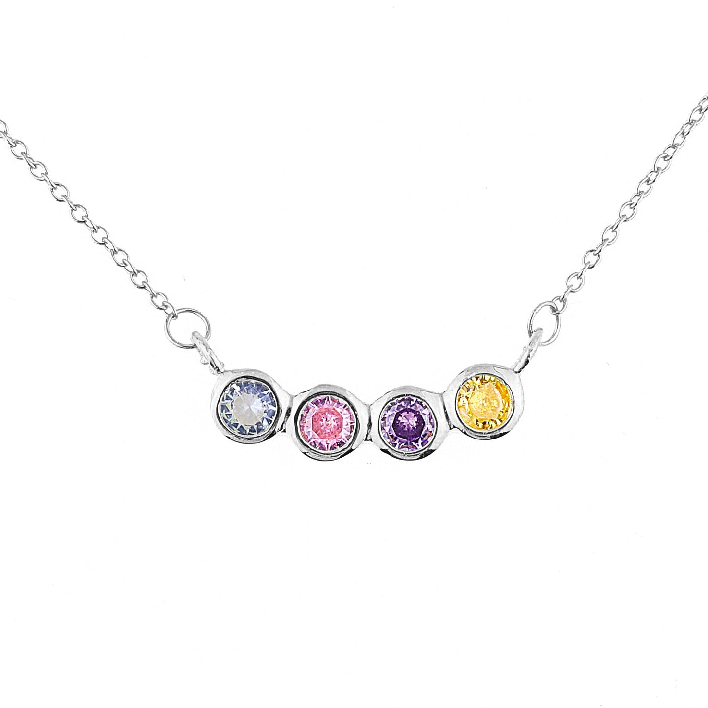 Collana Delicata con Pietre di Nascita della Famiglia