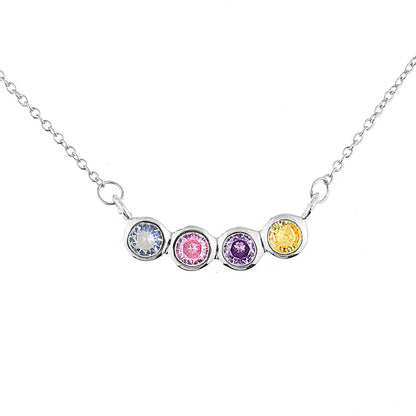Collana Delicata con Pietre di Nascita della Famiglia