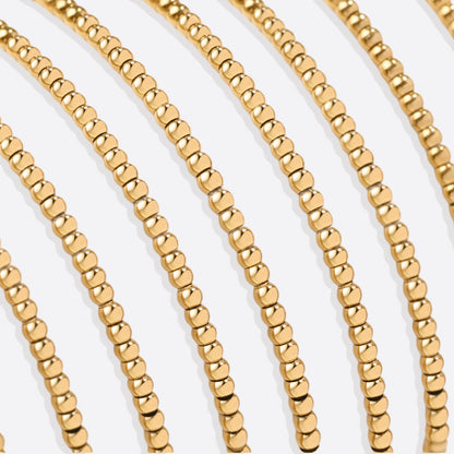 Bracciale con Pietra di Nascita e Perline Dorate