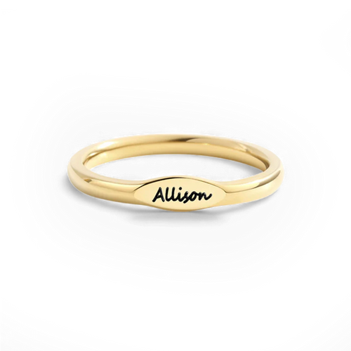 Anello con Nome Sottile