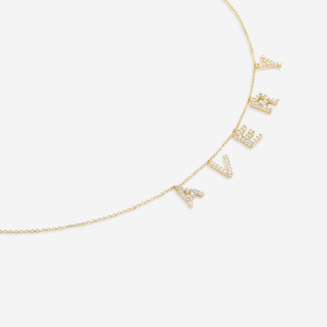 Collana con nome in stampatello